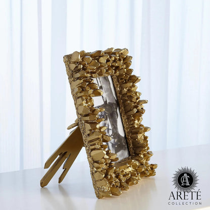 Facet Cluster Frame by Global Views. Made from brass, stainless steel, glass in a transitional style.