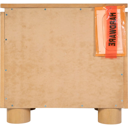 Genoa Nightstand by Butler Specialty Company in light oak. Made from white oak veneer, particle board, rubberwood, laminated veneer lumber, plywood, mdf in a transitional style.