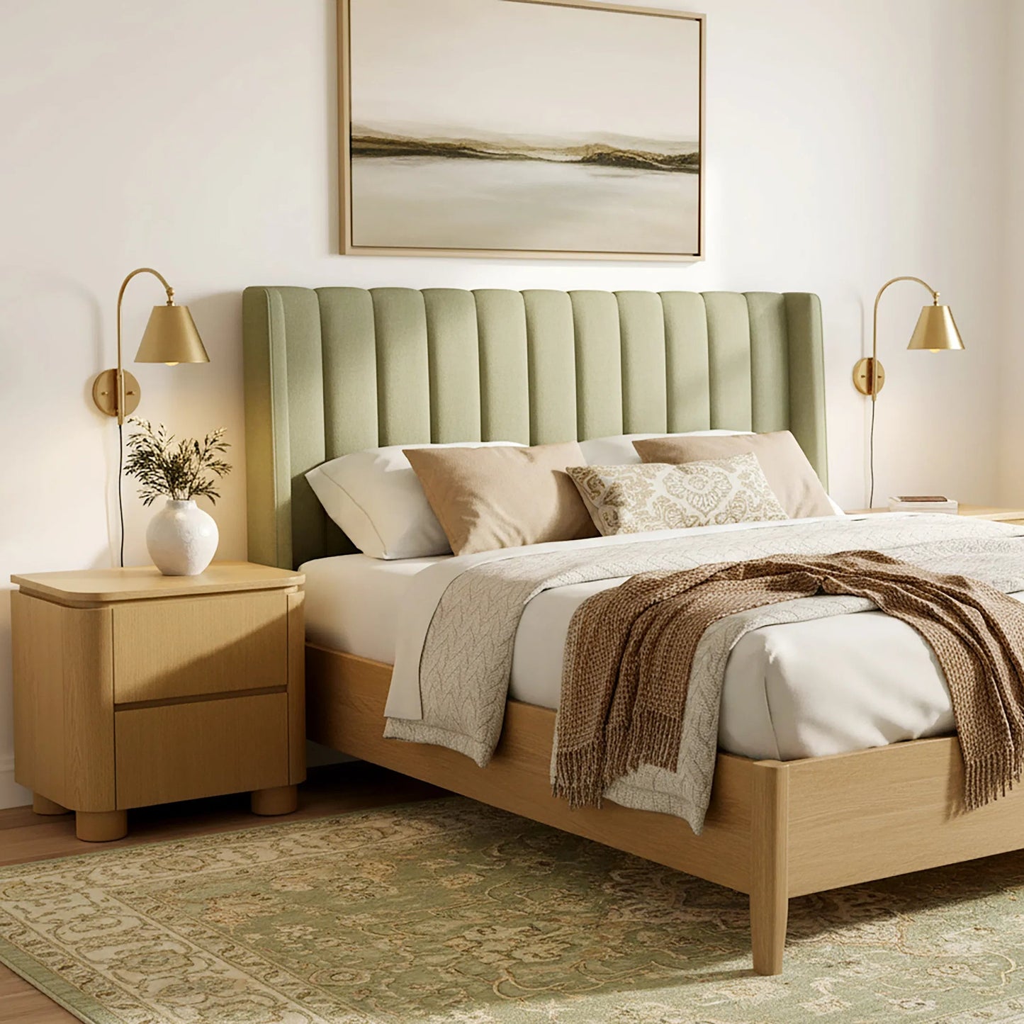 007 SI-2472683 | Lifestyle | Genoa Nightstand by Butler Specialty Company in light oak. Made from white oak veneer, particle board, rubberwood, laminated veneer lumber, plywood, mdf in a transitional style.