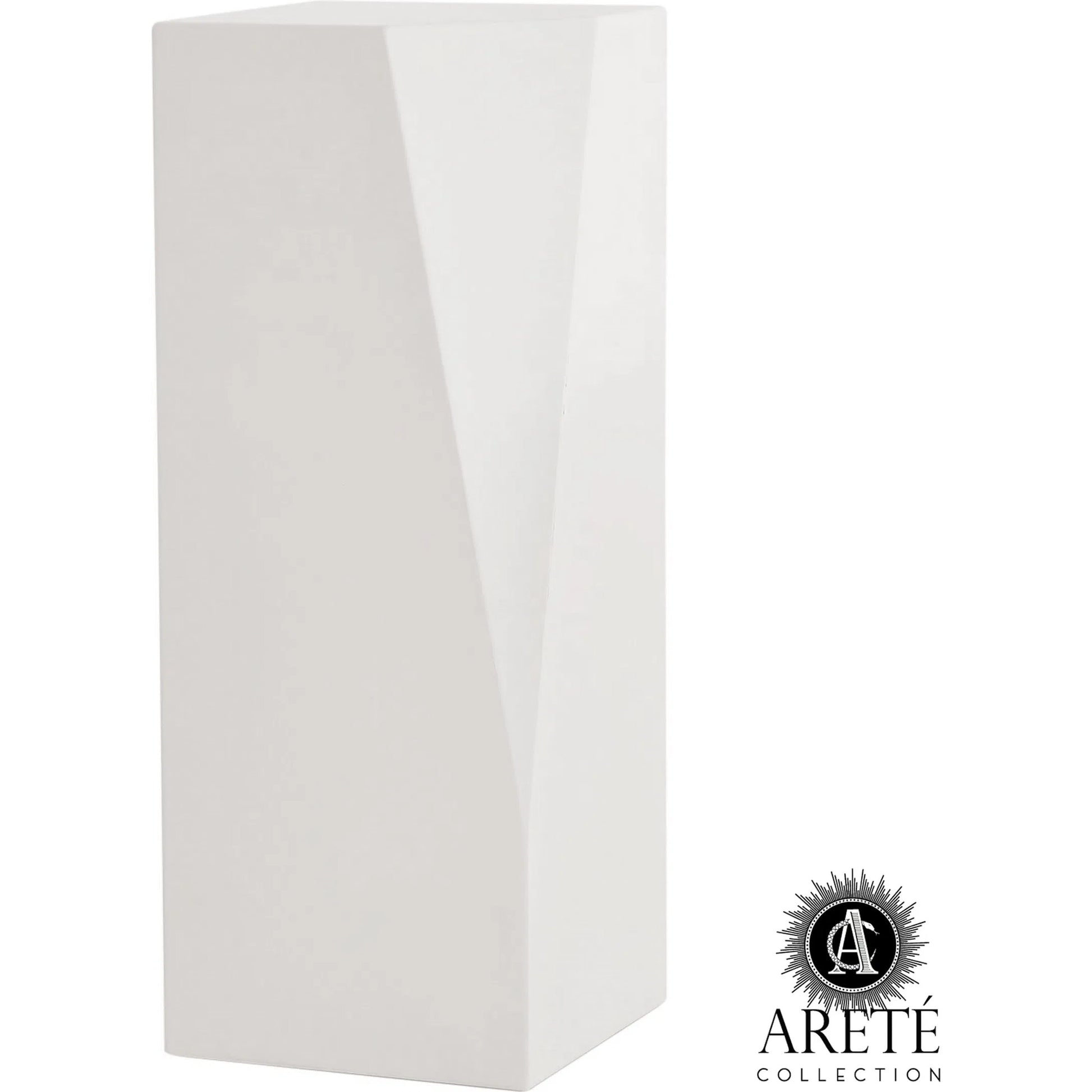 Facet Pedestal by Global Views in ivory. Made from unique in a modern style.