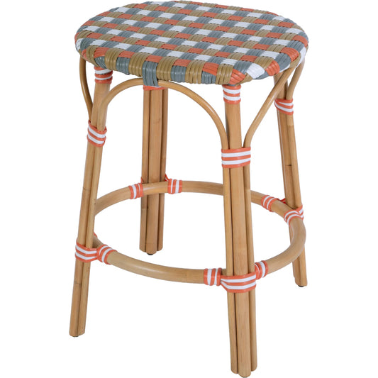 Ballito Counter Stool by Butler Specialty Company. Made from rattan, polyurethane synthetic rattan in a unique style.