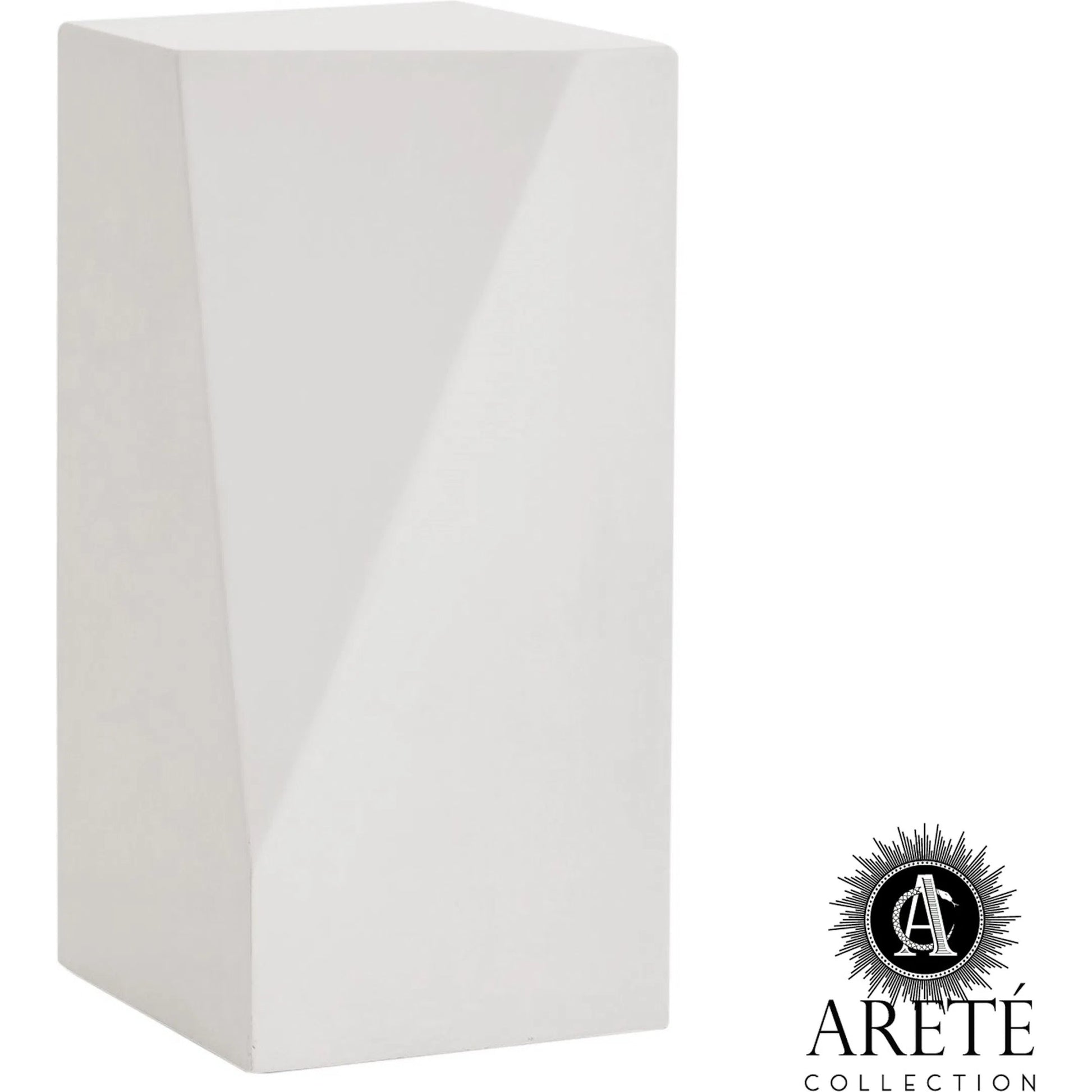 Facet Pedestal by Global Views in ivory. Made from unique in a modern style.