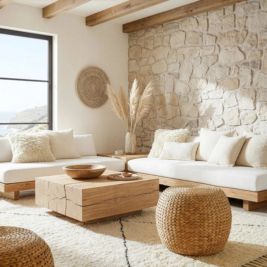 Portofino Accent Stool by Butler Specialty Company in natural. Made from rattan in a unique style.