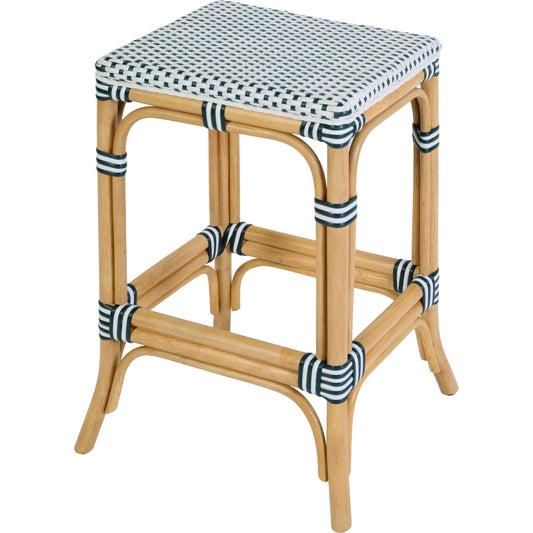 Laguna Counter Stool by Butler Specialty Company. Made from rattan, polyurethane synthetic rattan in a unique style.