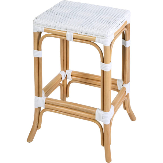 Laguna Counter Stool by Butler Specialty Company. Made from rattan, polyurethane synthetic rattan in a unique style.