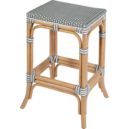 Laguna Counter Stool by Butler Specialty Company. Made from rattan, polyurethane synthetic rattan in a unique style.