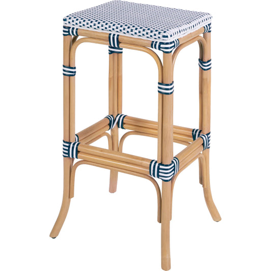 Laguna Bar Stool by Butler Specialty Company. Made from rattan, polyurethane synthetic rattan in a unique style.