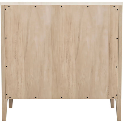Averly Drawer Chest by Butler Specialty Company in light brown, light beige marble. Made from java wood, gamelina veneer, mdf, marble in a transitional style.