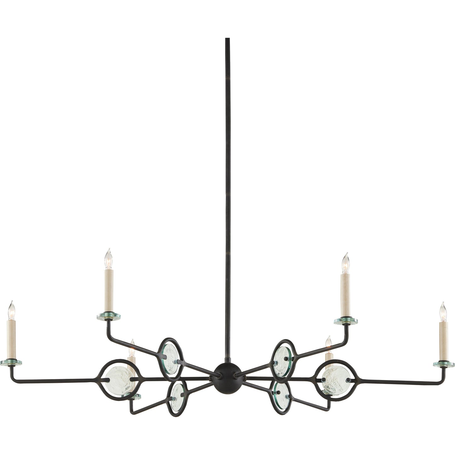 003 SI-1998791 | Additional Silo | Privateer Chandelier by Currey and Company in blacksmith. Made from wrought iron, recycled glass in a modern style.