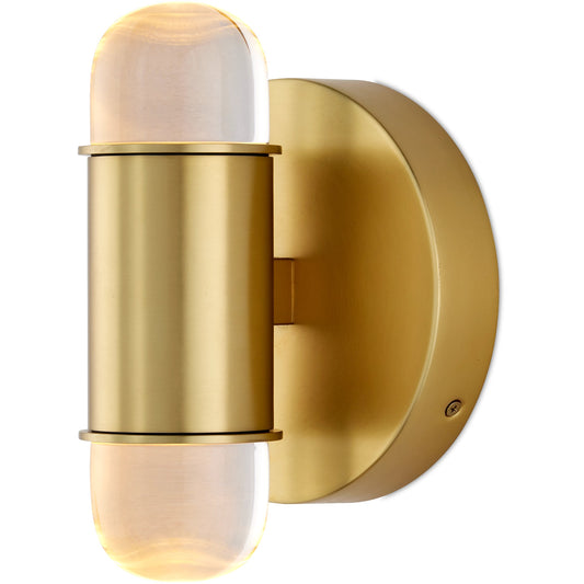 Capsule Wall Sconce by Currey and Company. Made from metal, optic crystal in a modern style.