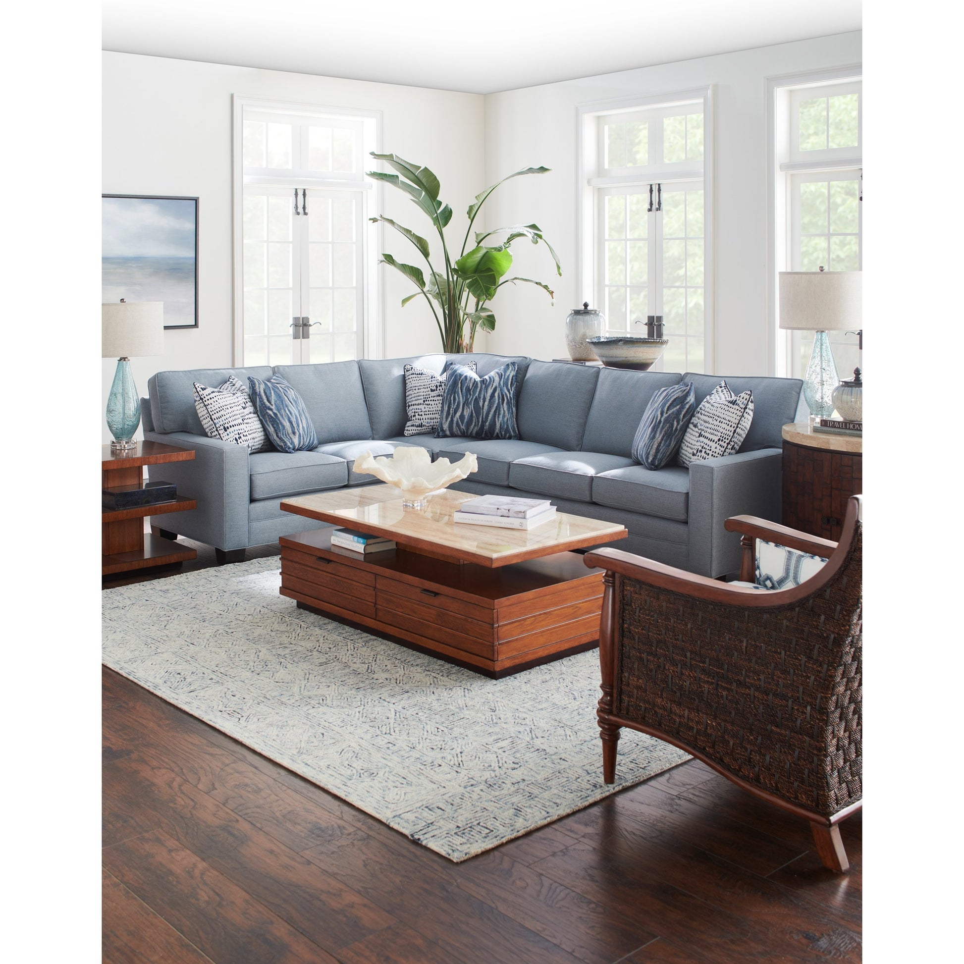Solstice Cocktail Table by Tommy Bahama Home. Made from unique in a coastal style.
