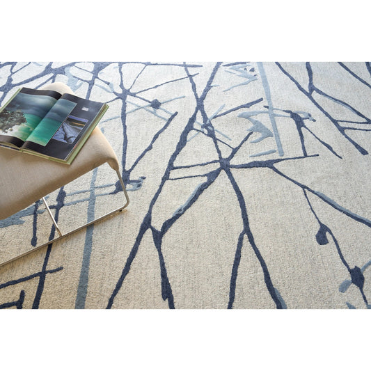 Mystic 6305 Rug by Exquisite Rugs in navy. Made from new zealand wool in a unique style.