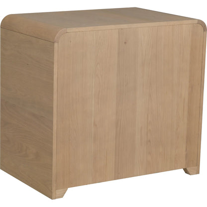 Libby Langdon Brentwood Nightstand by Fairfield Chair in tan and wheaton. Made from red oak solids, veneers in a unique style.