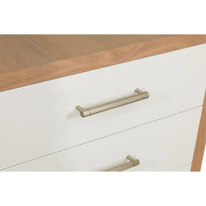 Libby Langdon Brentwood Nightstand by Fairfield Chair in tan and wheaton. Made from red oak solids, veneers in a unique style.