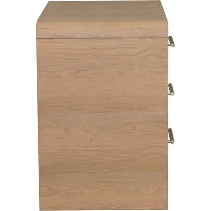 Libby Langdon Brentwood Nightstand by Fairfield Chair in tan and wheaton. Made from red oak solids, veneers in a unique style.