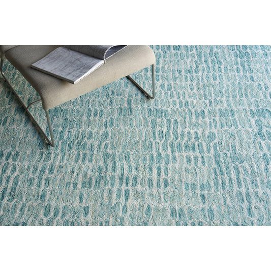 Ink Blot 6308 Rug by Exquisite Rugs in turquoise. Made from new zealand wool in a unique style.