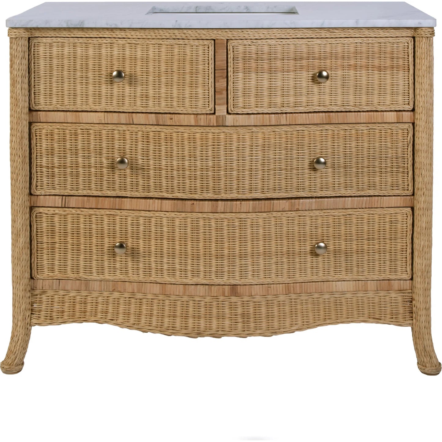 003 SI-2544447 | Additional Silo | McLean Bathroom Vanity by Butler Specialty Company in natural and natural rattan. Made from plywood, acacia wood, mdf, carrara marble, rattan in a unique style.