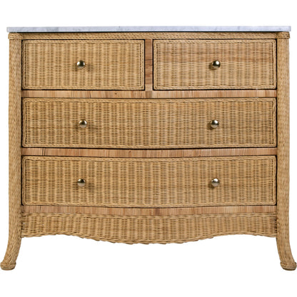 McLean Bathroom Vanity by Butler Specialty Company in natural and natural rattan. Made from plywood, acacia wood, mdf, carrara marble, rattan in a unique style.