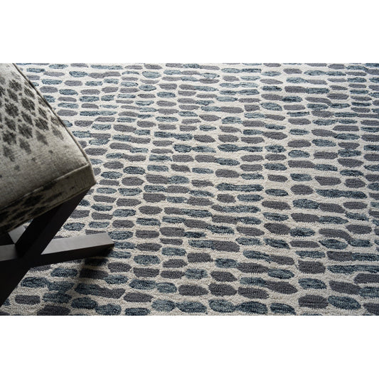 Ink Blot 6310 Rug by Exquisite Rugs in black, gray. Made from new zealand wool in a unique style.