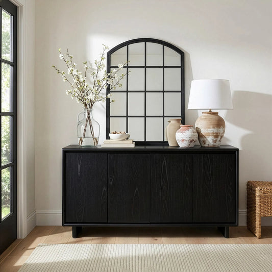 Halmstad Sideboard by Butler Specialty Company. Made from mdf, rubberwood, white oak veneer in a unique style.