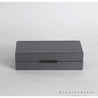 Alpen Box by Global Views. Made from mdf, leather, polyester suede in a transitional style.