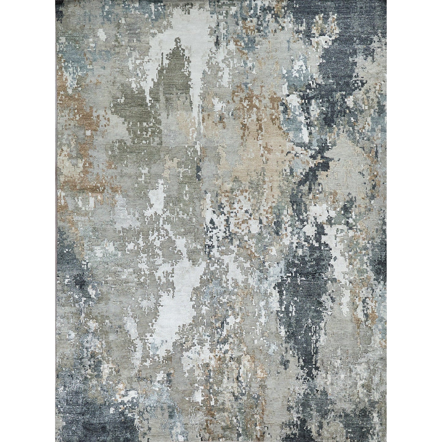 001 SI-2101867,SI-2101868,SI-2222397,SI-2222398,SI-2222399,SI-2293883 | Additional Silo | Cosmo 6312 Rug by Exquisite Rugs in silver, beige, blue. Made from new zealand wool, bamboo silk in a unique style.