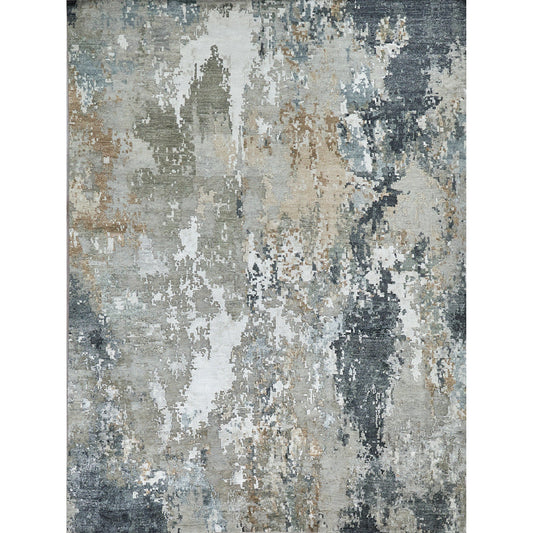 001 SI-2101867,SI-2101868,SI-2222397,SI-2222398,SI-2222399,SI-2293883 | Additional Silo | Cosmo 6312 Rug by Exquisite Rugs in silver, beige, blue. Made from new zealand wool, bamboo silk in a unique style.