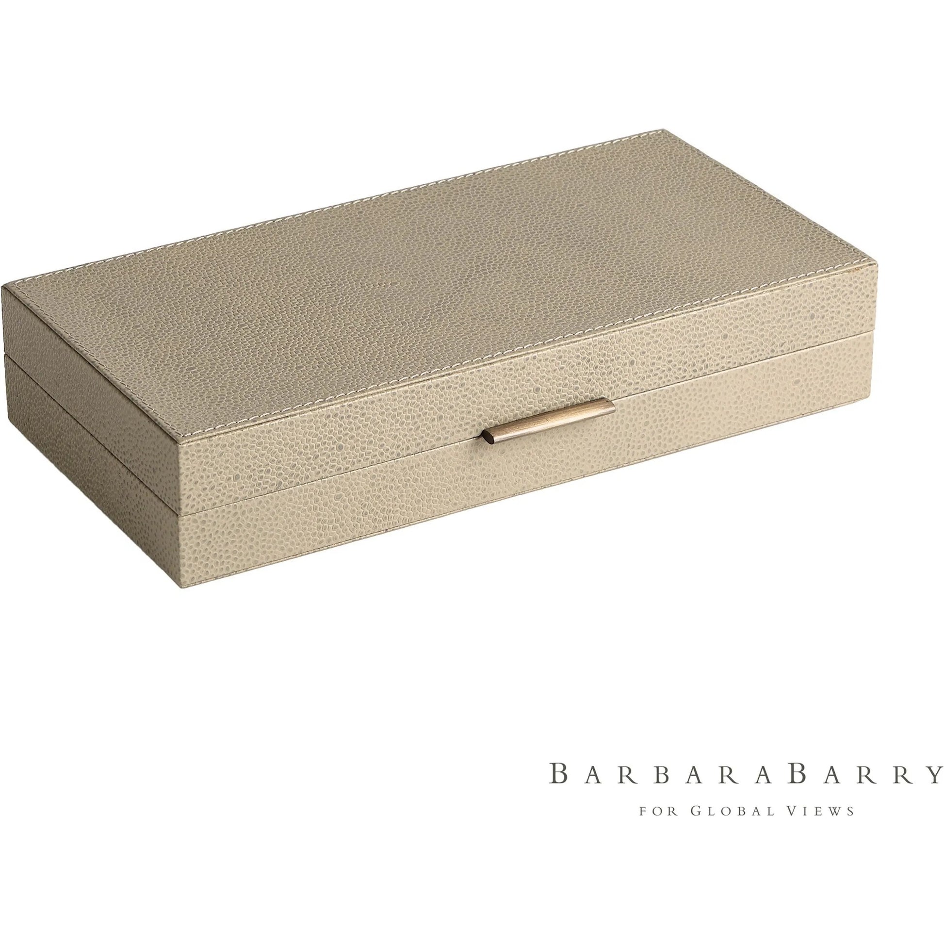 Alpen Box by Global Views. Made from mdf, leather, polyester suede in a transitional style.