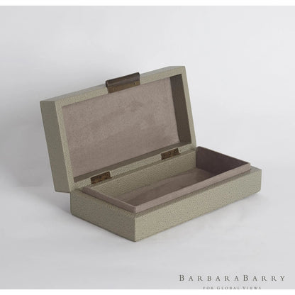 Alpen Box by Global Views. Made from mdf, leather, polyester suede in a transitional style.