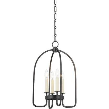 Oakville 4 Light Lantern by Hudson Valley. Made from steel in a modern style.