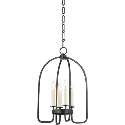 Oakville 4 Light Lantern by Hudson Valley. Made from steel in a modern style.