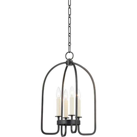 Oakville 4 Light Lantern by Hudson Valley. Made from steel in a modern style.