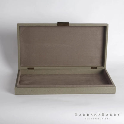 Alpen Box by Global Views. Made from mdf, leather, polyester suede in a transitional style.
