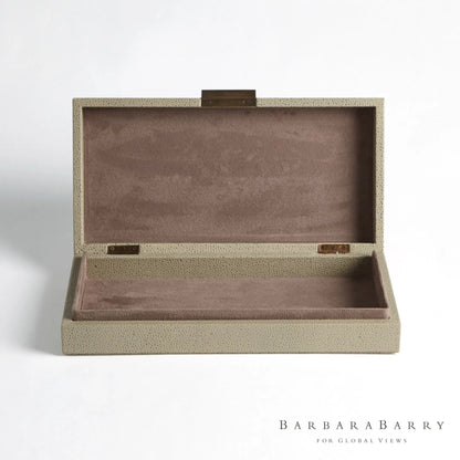 Alpen Box by Global Views. Made from mdf, leather, polyester suede in a transitional style.
