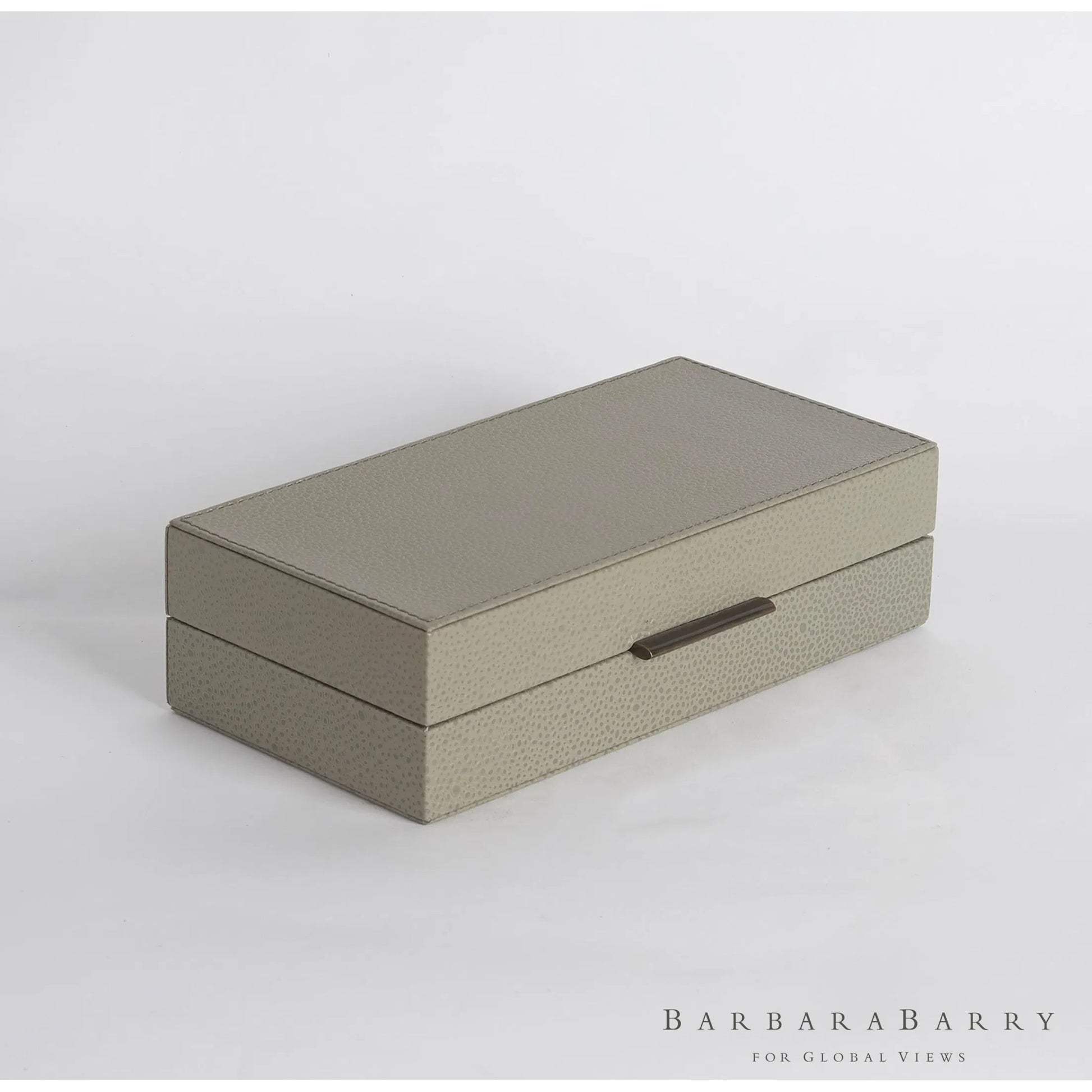 Alpen Box by Global Views. Made from mdf, leather, polyester suede in a transitional style.