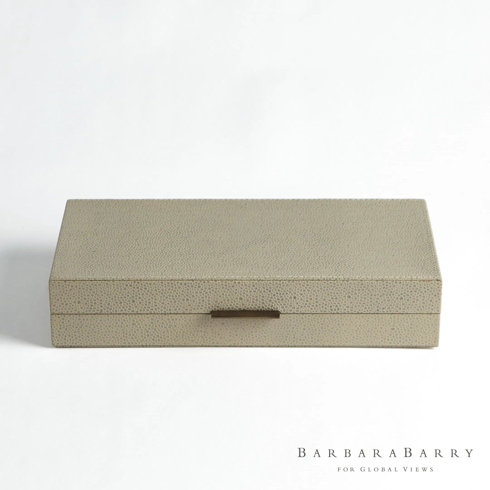 Alpen Box by Global Views. Made from mdf, leather, polyester suede in a transitional style.