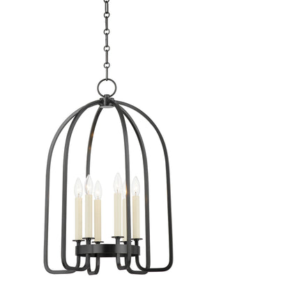 Oakville 6 Light Lantern by Hudson Valley. Made from steel in a modern style.