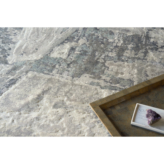 Luxury Laureno 6318 Rug by Exquisite Rugs in ivory, gray. Made from bamboo silk in a unique style.