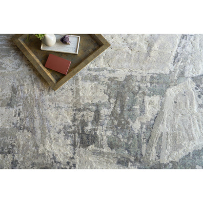 Luxury Laureno 6318 Rug by Exquisite Rugs in ivory, gray. Made from bamboo silk in a unique style.