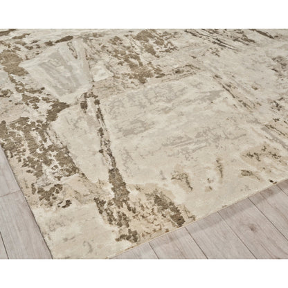 Luxury Laureno 6319 Rug by Exquisite Rugs in ivory, beige. Made from bamboo silk in a unique style.