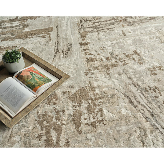 Luxury Laureno 6319 Rug by Exquisite Rugs in ivory, beige. Made from bamboo silk in a unique style.