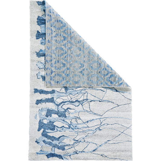 Cosmo Transitional Rug - 8621F by Feizy in blue, green, ivory. Made from viscose in a unique style.