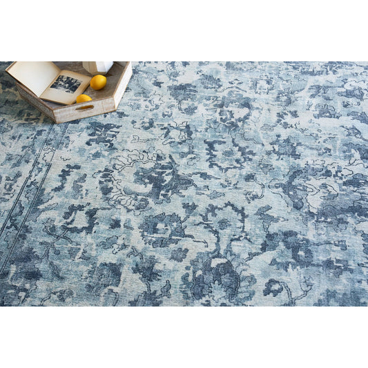 Dorchester 6320 Rug by Exquisite Rugs in navy, blue. Made from wool, bamboo silk in a unique style.