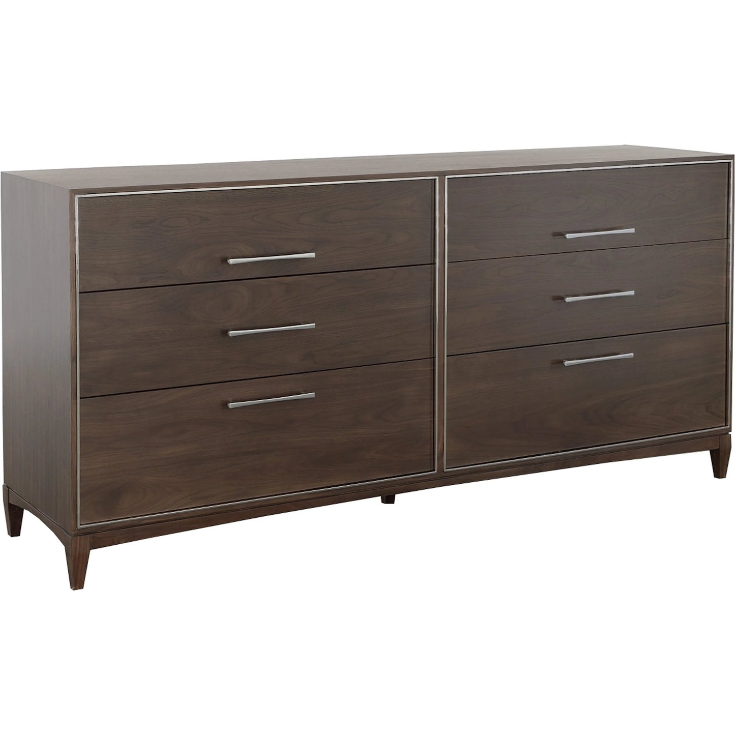 000 SI-2635733 | Primary Silo | Libby Langdon Farley Dresser by Fairfield Chair in brown and smoked stone. Made from walnut solids, veneers in a unique style.