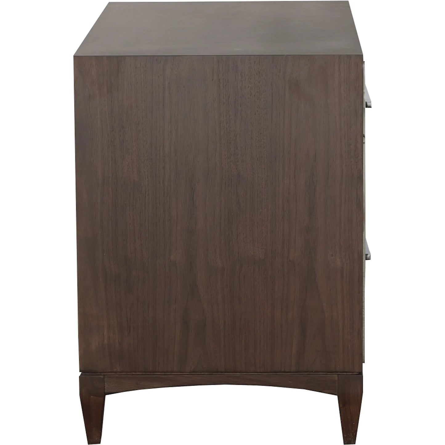 003 SI-2635734 | Additional Silo | Libby Langdon 2-Drawer Farley Nightstand by Fairfield Chair in brown and smoked stone. Made from walnut solids, veneers in a unique style.