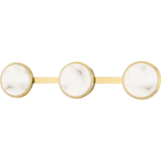 Meander Bath Bracket by Hudson Valley in aged brass. Made from brass in a transitional style.