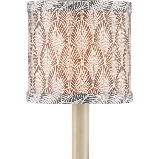 Plume Drum Chandelier Shade by Currey and Company. Made from cotton in a cottage & farmhouse style.