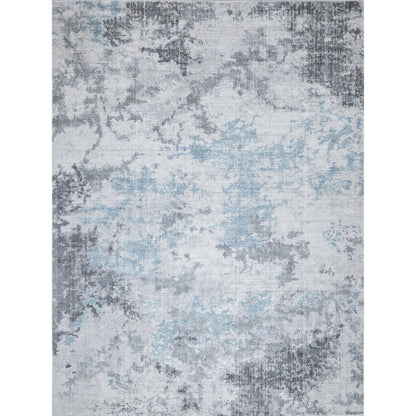 Sky Rug by Exquisite Rugs in gray, blue. Made from wool, bamboo silk in a unique style.