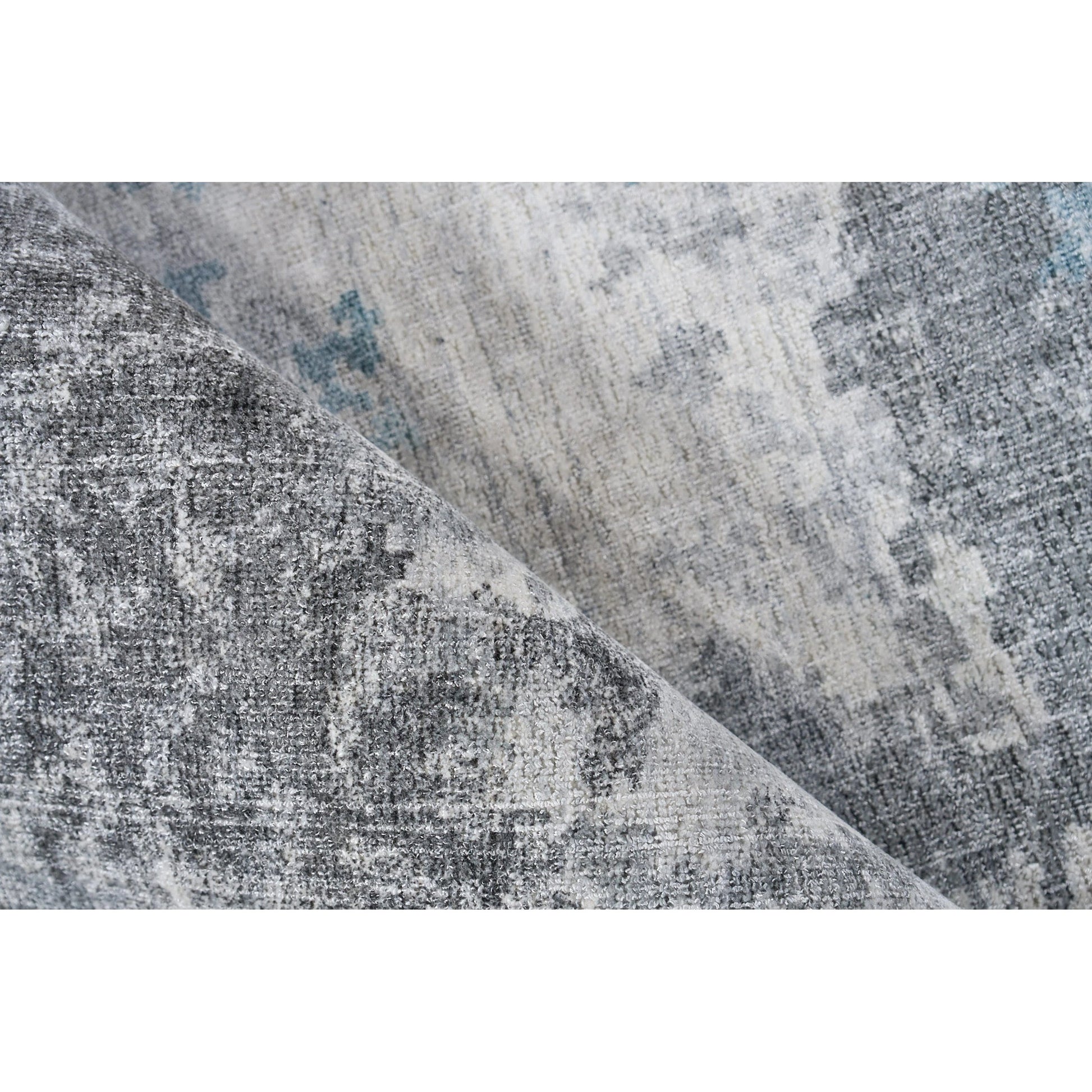 Sky Rug by Exquisite Rugs in gray, blue. Made from wool, bamboo silk in a unique style.