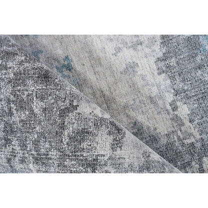 Sky Rug by Exquisite Rugs in gray, blue. Made from wool, bamboo silk in a unique style.